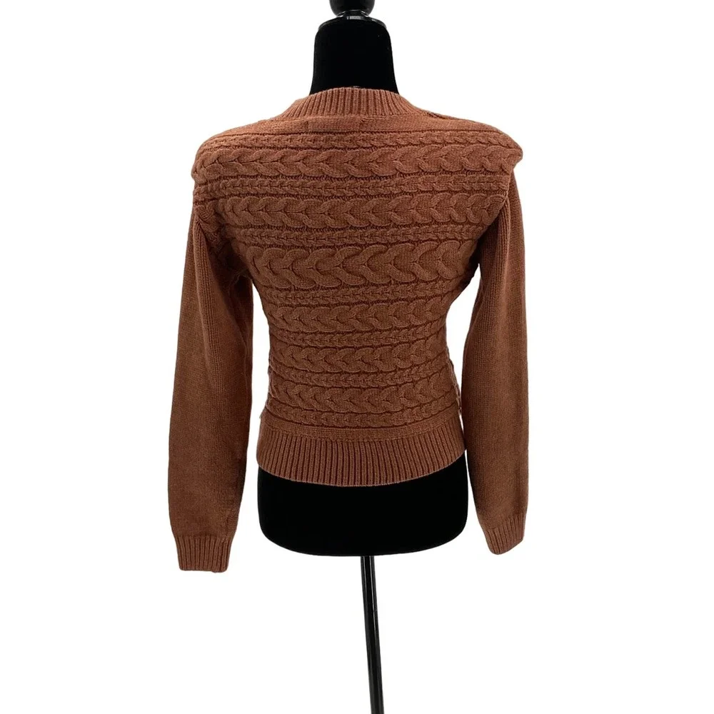 Blank NYC crew neck Sweater orange Small - Picture 3 of 5